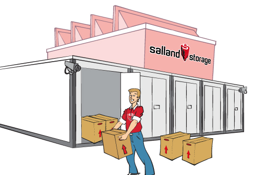 Archiefopslag rij bij Salland Storage